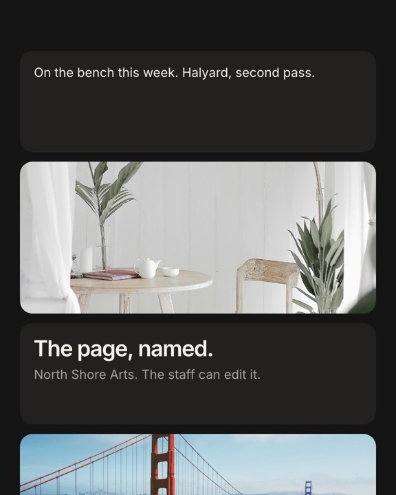 Screenshot of the Bento / Mosaic section